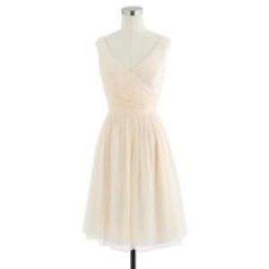 J. Crew Heidi Ivory Silk Chiffon Dress NWT